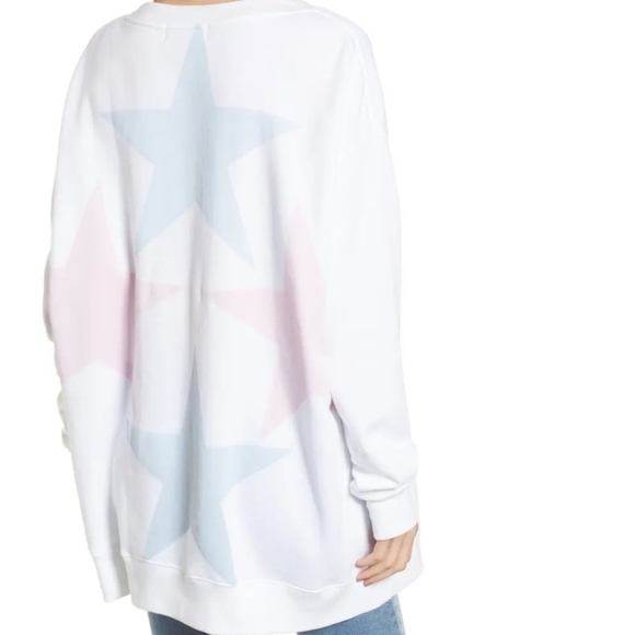 Wildfox Couture Star-Crossed Road Trip Sweatshirt Star Print Oversized S & M NWT - Picture 10 of 13